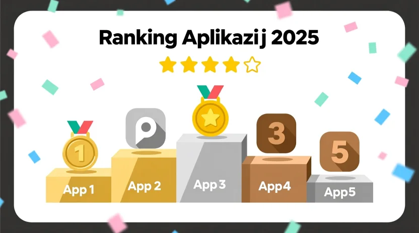 Ranking najlepszych aplikacji bukmacherskich w Polsce 2025 z oceną gwiazd i podium zwycięzców